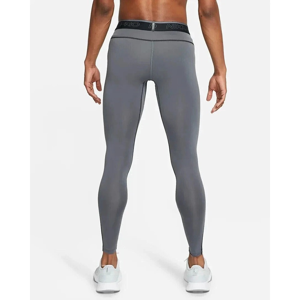 Nike Men's‎ Pro Full Length Grey Dri-FIT Training Tights DD1913-068 Small NEW - Picture 2 of 3